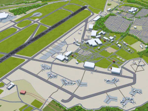 London Stansted Airport 12km 3D Model