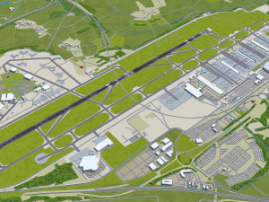 London Stansted Airport 12km 3D Model