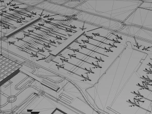 London Stansted Airport 12km 3D Model