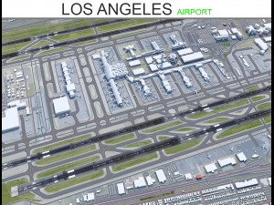 Los Angeles Airport 8km 3D Model