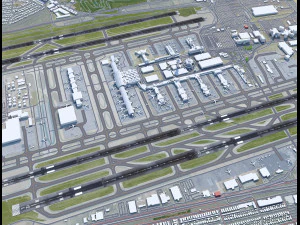 Los Angeles Airport 8km 3D Model