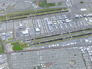 Los Angeles Airport 8km 3D Model