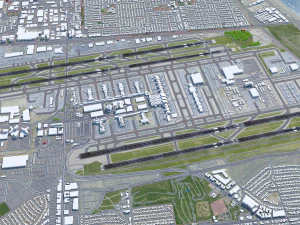 Los Angeles Airport 8km 3D Model