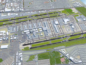 Los Angeles Airport 8km 3D Model