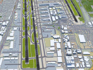 Los Angeles Airport 8km 3D Model