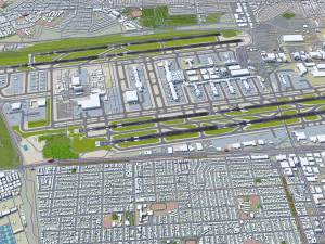 Los Angeles Airport 8km 3D Model