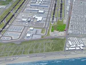 Los Angeles Airport 8km 3D-Modell