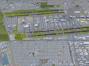 Los Angeles Airport 8km 3D-Modell