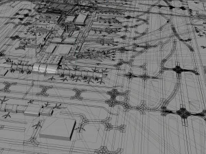Los Angeles Airport 8km 3D Model