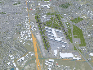 Louisville Airport 15km 3D Model