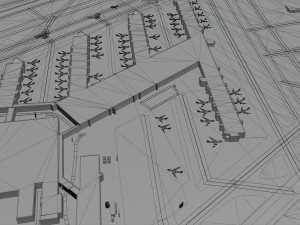 Louisville Airport 15km 3D Model