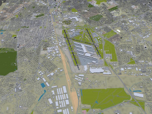 Louisville Airport 15km 3D Model