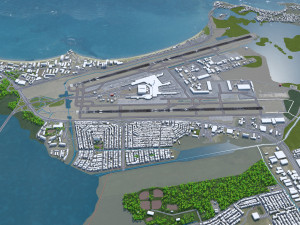 Luis Munoz Marin International Airport 10km 3D Model