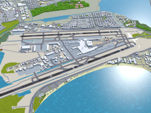 Luis Munoz Marin International Airport 10km 3D Model