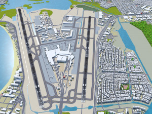 Luis Munoz Marin International Airport 10km 3D Model