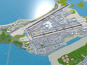 Luis Munoz Marin International Airport 10km 3D Model