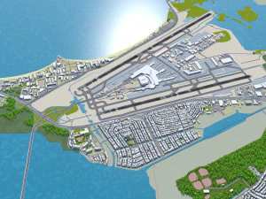 Luis Munoz Marin International Airport 10km 3D Model