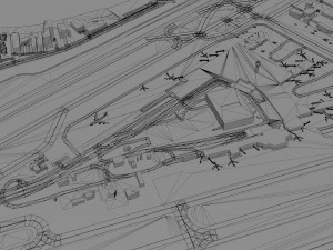 Luis Munoz Marin International Airport 10km 3D Model