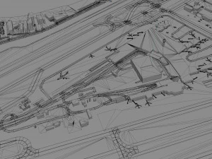 Luis Munoz Marin International Airport 10km 3D Model
