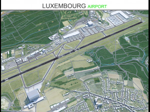 Luxembourg Airport 10km 3D Model