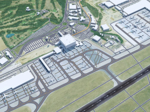 Luxembourg Airport 10km Modelo 3D