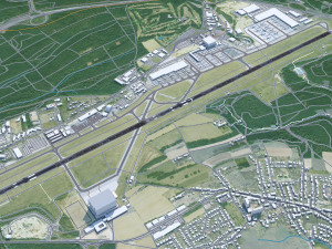 Luxembourg Airport 10km Modelo 3D