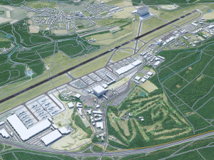 Luxembourg Airport 10km Modelo 3D