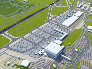 Luxembourg Airport 10km Modelo 3D