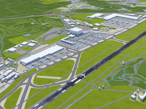 Luxembourg Airport 10km Modelo 3D