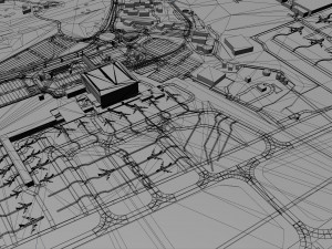 Luxembourg Airport 10km Modelo 3D