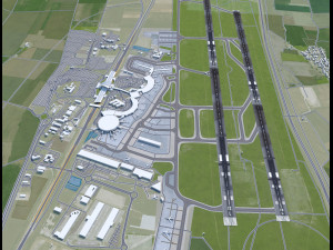 Lyon - Saint Exupery Airport 10km 3D 모델