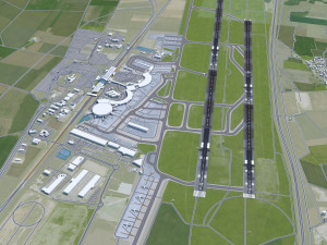 Lyon - Saint Exupery Airport 10km 3D 모델