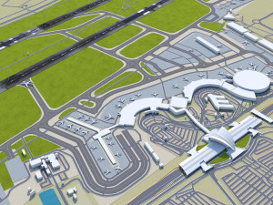 Lyon - Saint Exupery Airport 10km 3D 모델