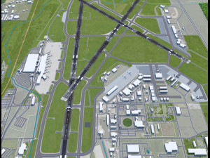Madison Dane County Airport 10km 3D-Modell