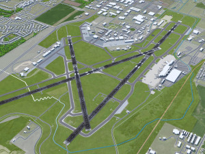 Madison Dane County Airport 10km 3D-Modell