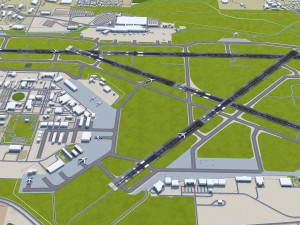 Madison Dane County Airport 10km 3D-Modell