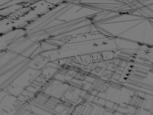 Madison Dane County Airport 10km 3D Model