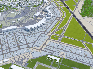 Madrid Airport 10km 3D मॉडल
