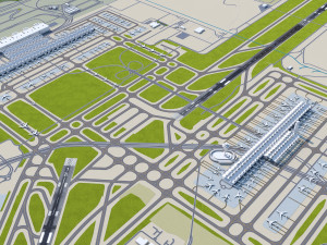 Madrid Airport 10km 3D मॉडल