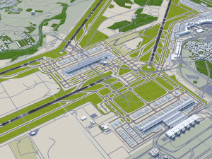 Madrid Airport 10km 3D मॉडल