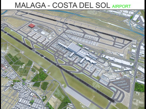 Malaga - Costa del Sol Airport 10km 3D Model