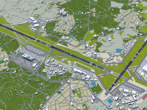 Malta International Airport 10km 3D Model