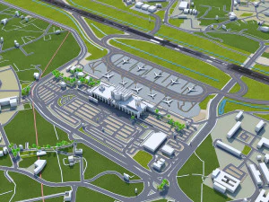 Malta International Airport 10km 3D Model