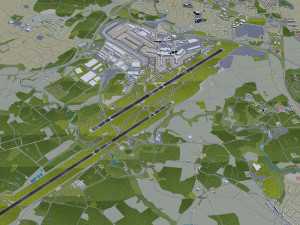 Manchester Airport UK 10km 3D Модель
