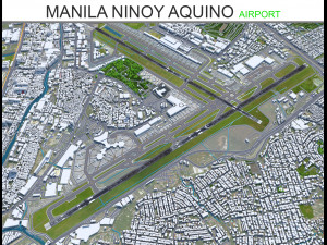 Manila Ninoy Aquino Airport 10km 3D Model
