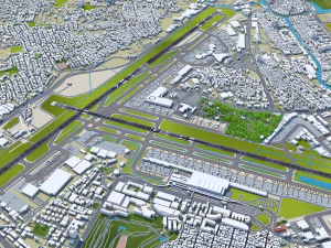Manila Ninoy Aquino Airport 10km 3D Model