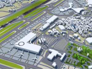 Manila Ninoy Aquino Airport 10km 3Dモデル