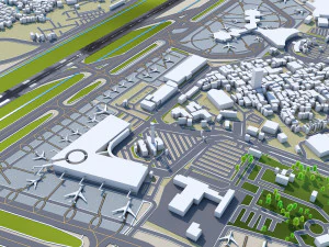 Manila Ninoy Aquino Airport 10km 3D Model
