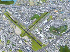 Manila Ninoy Aquino Airport 10km 3D Model
