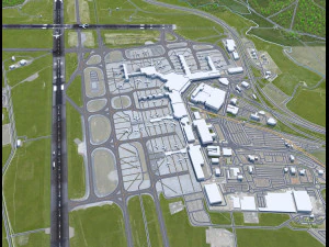 Melbourne Airport 15km 3D Model